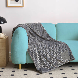 I Love You Mom Faux Fur Patch Throw