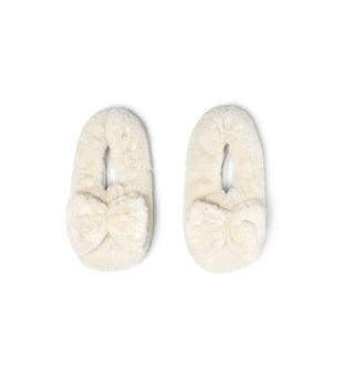 Hello Mello Cuddlers Heated Slippers Ivory