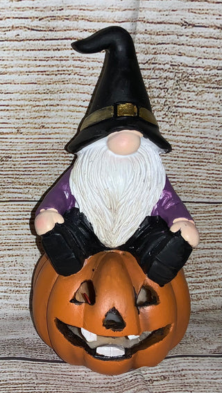 Resin Lighted Halloween Gnome