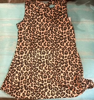 Simply Southern Youth Cheetah Print Cross Back Dress