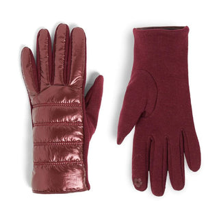 Coco & Carmen Puffer Texting Gloves Wine