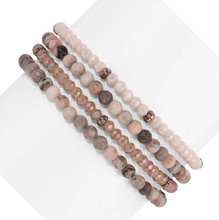 My Fun Colors Spiritual Gemstone Bracelet Pink Zebra Jasper