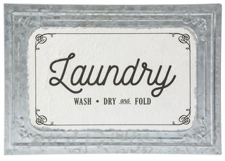 Galvanized Laundry Sign