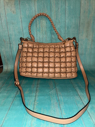 Jen & Co Jacqueline Puffer Shoulder Bag Tan M2507