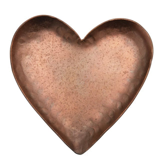 Pounded Copper Decorative Heart Dish