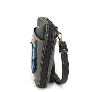 Chala 851 Companion Organizer Crossbody Butterfly Gray