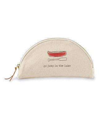 Red Canoe Go Jump in the Lake Cosmetic Bag