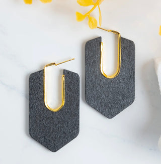 Howard’s Samira Abstract Wood Earrings