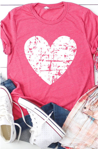 Distressed Heart Graphic Tee