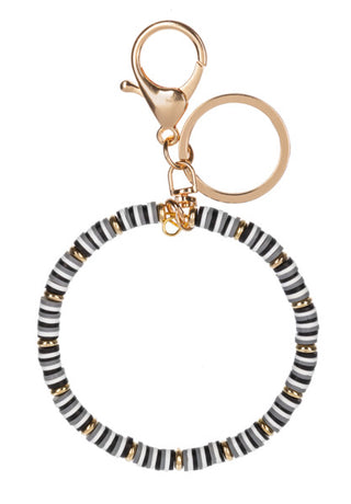 Bangle Bracelet Key Ring Black