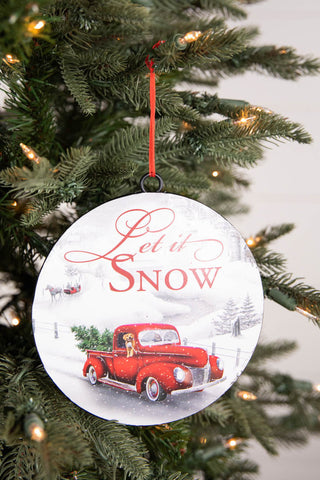 Let It Snow Winter Scene Ornament