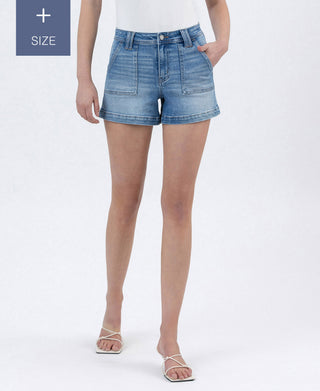 Vervet Rebecca High Rise Patch Pocket Shorts T6447