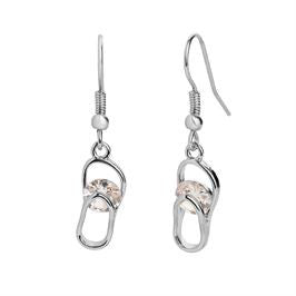 Whispers Crystal Flip Flop Dangle Earrings WN004106