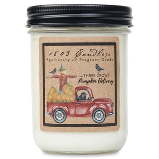 1803 Three Crows Pumpkin Delivery Soy Jar Candle