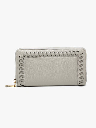 Jen & Co Nora Whipstitch Wallet Warm Grey WL2595