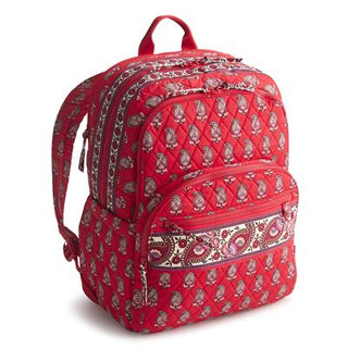Vera Bradley Large Bancroft Backpack Flowering Paisley Goji Berry