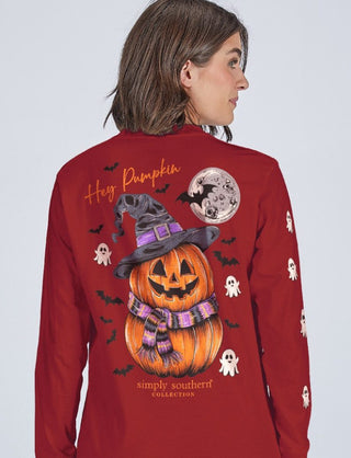 Simply Southern Long Sleeve Tee Pumpkin Carmine
