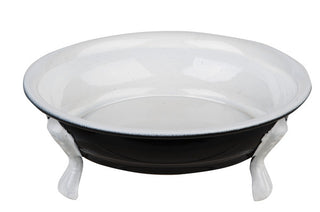 Black & White Claw Foot Enamel Round Tub