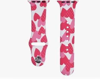 Silicone Apple Watch Band Hearts 42/44/45mm