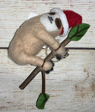 Felt Sloth Ornament