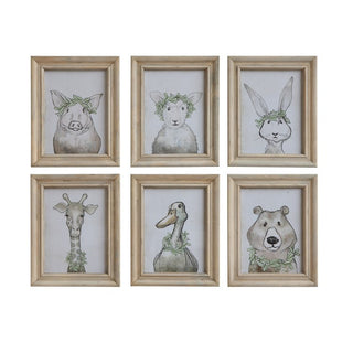Wood Frame Wall Art w/ Animal