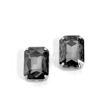 Whispers Octagon Jewel Earrings Grey WN004514