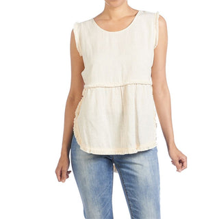Coco & Carmen Runway Linen Fringe Tank