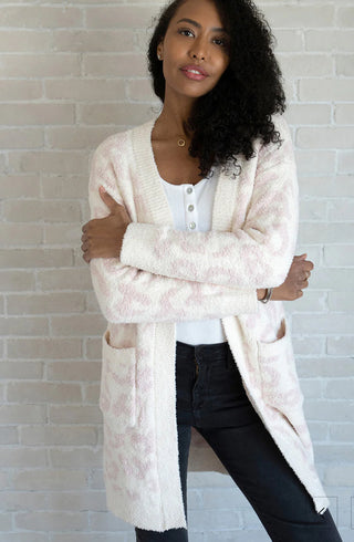 Jen & Co Nera Cardigan Leopard Blush