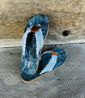 Corkys Shaved Ice Denim Sandal Size 6