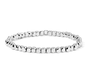 My Fun Colors Fashion Fortunes 4mm Silver Cube Bracelet Medium