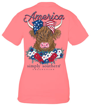 Simply Southern American Cow Conch T-Shirt