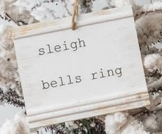 White Beadboard Winter Quotes Ornament