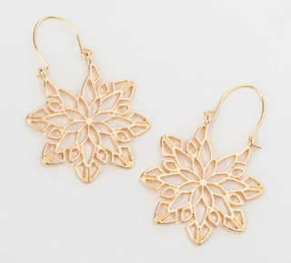 Howard’s Holiday Poinsettia Filigree Earrings Gold