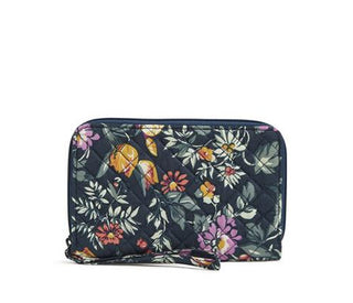Vera Bradley Zip Around Wallet Fresh-Cut Floral Green