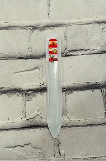 Christmas Glass Nail File Reindeer Stripes