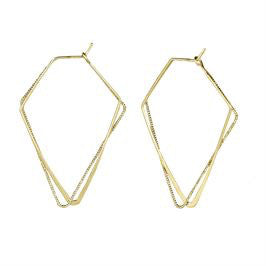 Whispers Gold Delicate Triangle Dangle Earrings WN004060