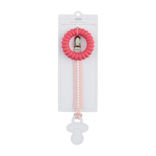 Mudpie Teether Pacy Strap Hot Pink