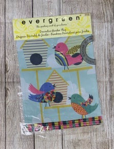 Birdhouse Friends Garden Flag