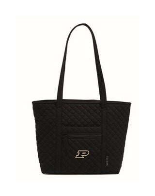 Vera Bradley Small Vera Tote Black  Purdue University