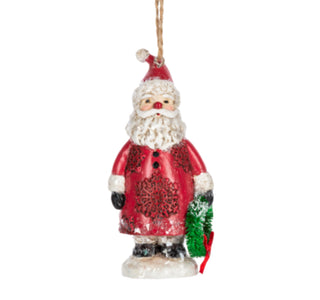Frosty Santa Ornament w/Wreath