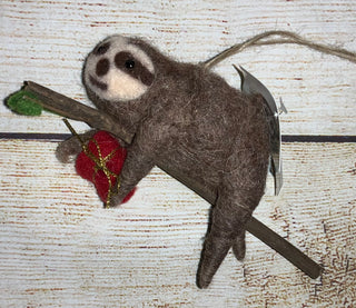 Felt Sloth Ornament