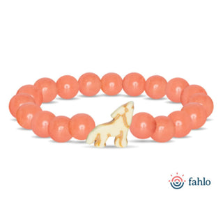 Fahlo Scout Wolf Glow-in-the-Dark Bracelet Sunrise Glow