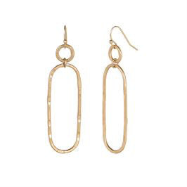 Whispers Antique Gold Geo Dangle Earrings WN004053