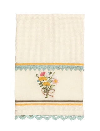 Mudpie Yellow Flower Embroidery Towel