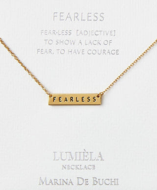 Fearless Bar Pendant Necklace, 20"