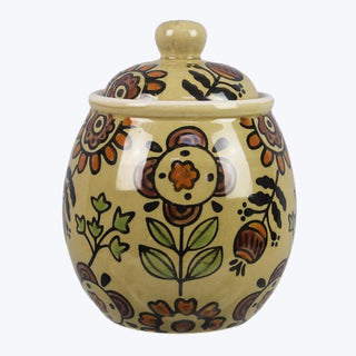 Folk Art Floral Mini Jar