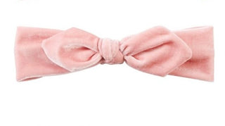 Mudpie Bow Headband Light Pink Velvet