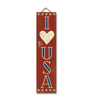 I Love the USA Stand Out Tall Sign