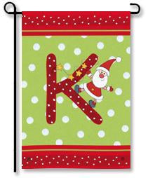 Letters From Santa Monogram Garden Flag