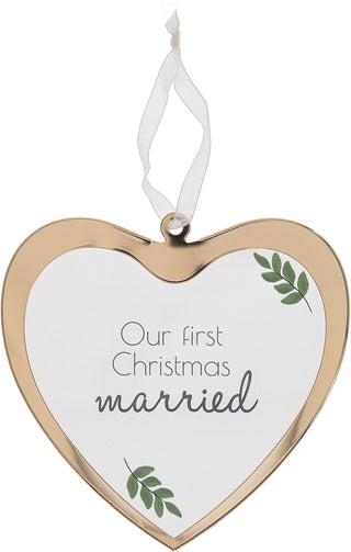 Pavilion Our First Christmas Married Ornament